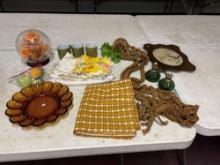Amber egg plate, Macrame plant, Much more