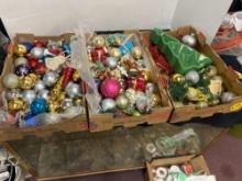 large lot of Christmas ornaments and decorations