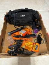 Outdoor survivalist kit and a wire fishing basket