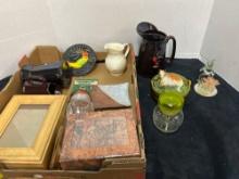 trinket boxes, porcelain, ceramic, glass, collectibles, etc.