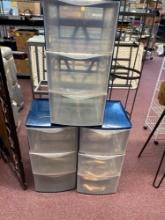 Three Three drawer storage bin