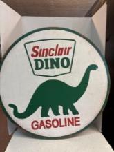 Sinclair dino gasoline dinosaur metal sign 30 inches in diameter