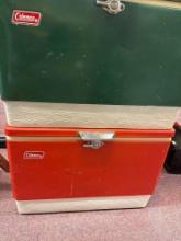 Two Coleman coolers