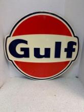 Gulf gasoline metal sign 23 inches