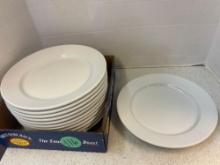 12 Williams Sonoma everyday, white dinner plates