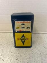 Metal blue Sunoco gasoline bank