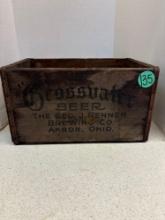 Antique George Renner, Akron Ohio, Grossvater beer wooden crate