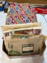Vintage fabric and quilting patterns