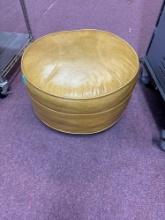 Mid-century ottoman on casters