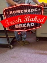 Fresh baked bread sign