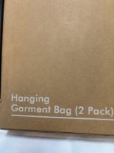 A brand new hanging garment bag