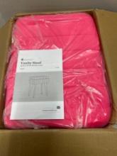 bright pink vanity stool