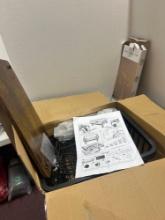 Lighting and storage basket rack