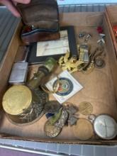 zippo lighters, antique Chinese brass silk iron with a jade archer ring handle