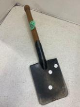 East German field shovel, bat logo, 1950s entrenching tool