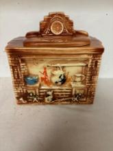 Vintage McCoy fireplace cookie jar