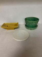 Three pieces of McCoy pottery