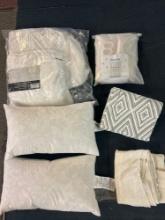 extra deep sheets queen size, pillows, shower curtain