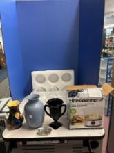 Vintage glassware, Food steamer, Glass globes