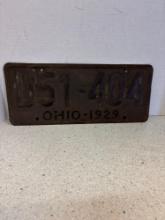 1929 Ohio license plate