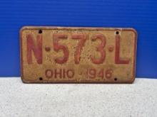 1946 Ohio license plate
