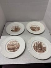 Four Wedgewood old London views plates