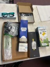 dog harness, blue light glasses, chair leg protectors, etc.