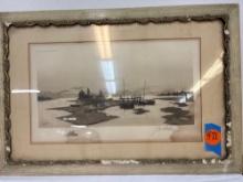 antique print framed