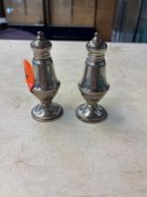 Pair of sterling weighted, Johnny DUCHIN shakers