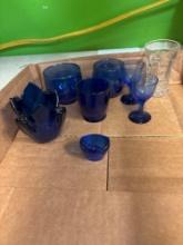 Cobalt blue glassware