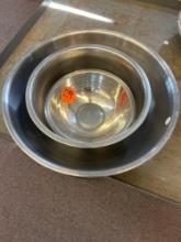 large metal bowls