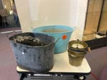 vintage metal buckets
