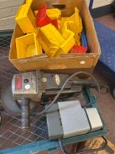 Drillbit sharpener, craftsman sander, storage bins