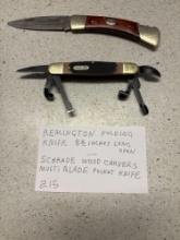 REMINGTON and SCHRADE knives