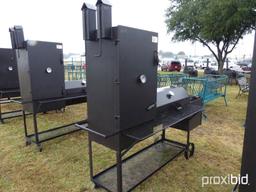 20" OCTAGONAL BBQ WITH FIRE BOX AND SMOKER;