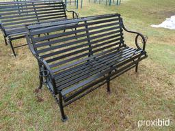 BLACK METAL BENCH;