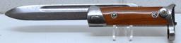 WWII Italian Carcano Folding Bayonet, Has Been Polished, 7" Blade, 11 1/4" Extended
