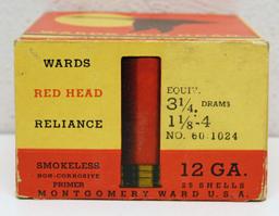 Ward's Red Head Reliance 12 Ga. 2 3/4" 4 Shot Shotgun Shells