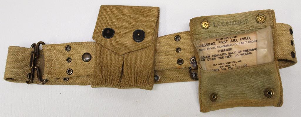 WWI Colt Model of 1911 U.S. Army .45 Semi-Auto Pistol w/Holster, Belt and Complete First Aid Kit