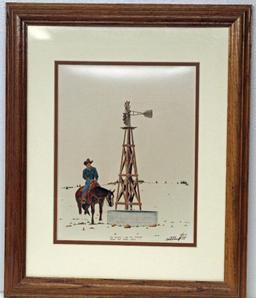 Framed Limited Edition Cowboy Print Aaron B. Conner #39 of 750