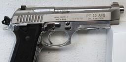 Taurus PT 92 AFS 9 mm Semi-Automatic Handgun Stainless Finish 2 Clips Used w/Box Needs Cleaning