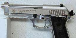 Taurus PT 92 AFS 9 mm Semi-Automatic Handgun Stainless Finish 2 Clips Used w/Box Needs Cleaning
