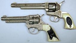 Mixed Lot Cap Guns - Cast Iron Kilgore Invincible (does not Fire), Hubley Texas Ranger, Hubley