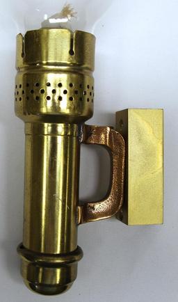 Brass Candle Lamp, Possibly Railroad
