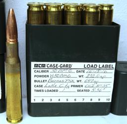(9) Full Boxes of 10 Reloaded .50 BMG Cartridges