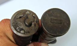 (2) WWII U.S.N. Mk 2 Military Knives in Sheath, B. M. Co. on Back of Sheath, Some Damage to One
