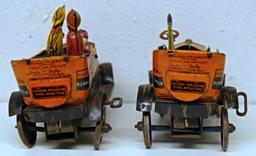 (2) Marx Amos and Andy Fresh Air Taxi Cab Tin Wind-up Toys, Doesn't Work