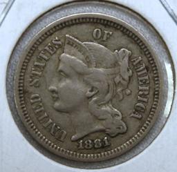1881 Three Cent Piece