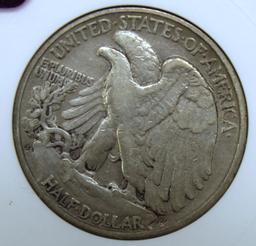 1917S Reverse Mint Mark Walking Liberty Half Dollar Slab ANACS VF30 Details