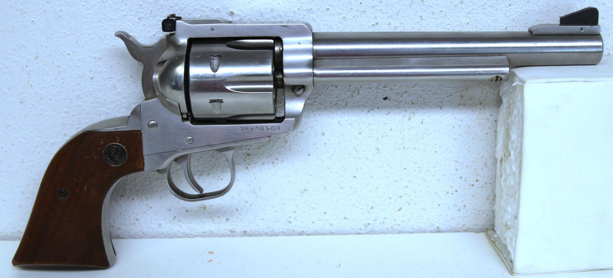 Ruger New Model Blackhawk .357 Mag. Stainless Finish Single Action Revolver w/Leather Holster,